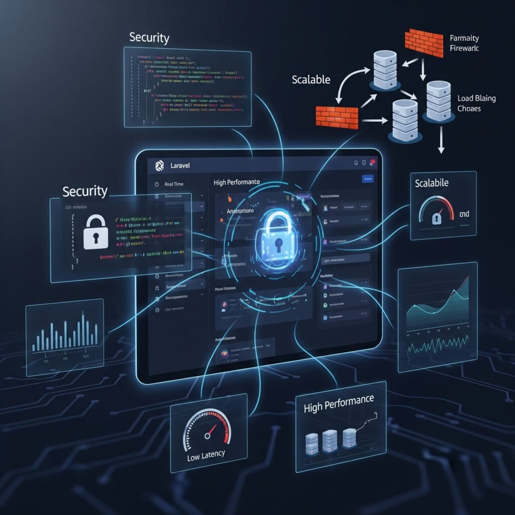 This image demonstrates Techosoft’s specialist Laravel application development services for Sydney businesses, where our expert team delivers bespoke, scalable web and mobile solutions using the latest Laravel technology. Every project is guided by strong EEAT best practices, modern coding standards and robust security, ensuring client applications are reliable, user-friendly and perfectly aligned to business growth and operational needs.