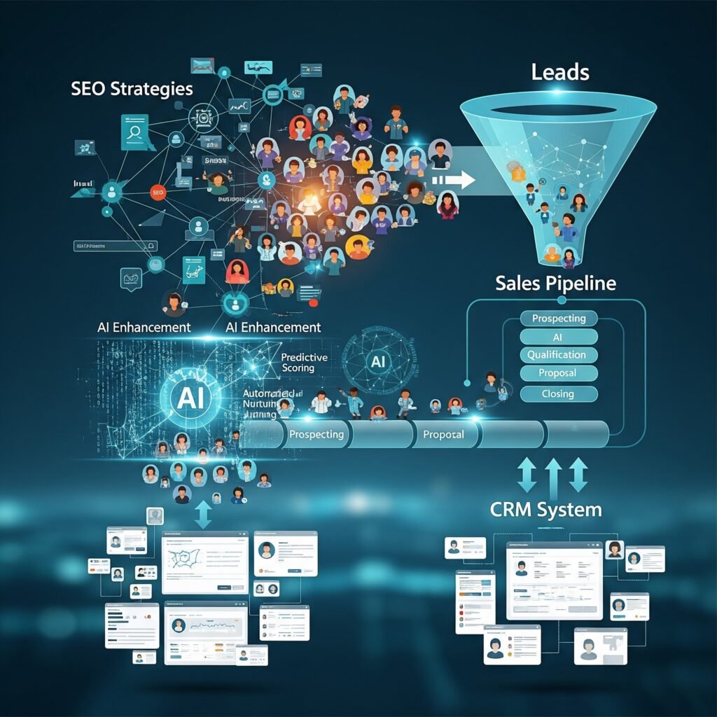 Lead generation image highlights Techosoft's mastery in delivering qualified leads to Sydney businesses by leveraging advanced SEO, paid ads, and content marketing all built on authority, accuracy, and transparent reporting.