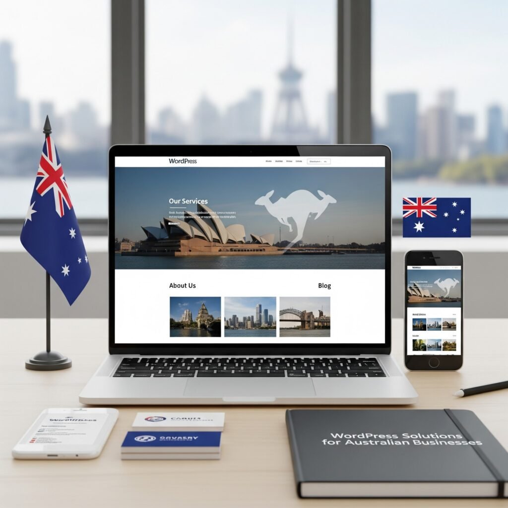 WordPress expertise image displays Techosoft's refined workflow, SEO tuning, and plugin personalisation for consistent Sydney website improvement.