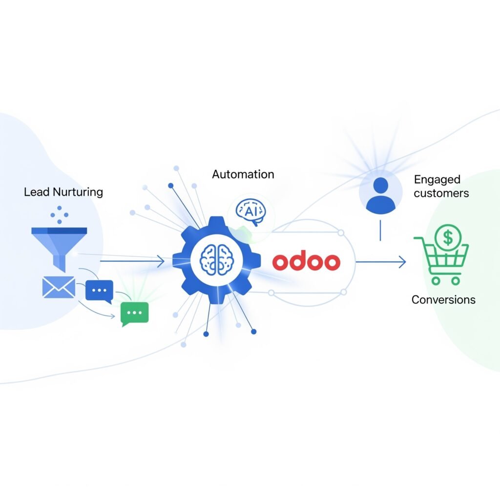 Marketing automation image shows Techosoft's expertise in workflow automation, drip campaigns, analytics, and personalised outreach for Sydney firms. Every project follows EEAT and generative engine standards for efficiency and performance.