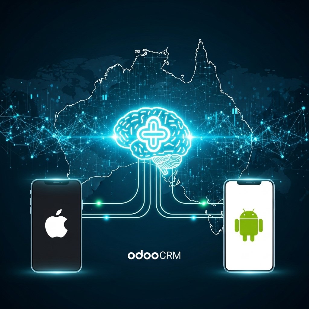 Hybrid app image presents Techosoft's development services in Sydney, building cross-platform mobile solutions that offer consistent branding, high performance, and cost effectiveness for enterprises Australia-wide.